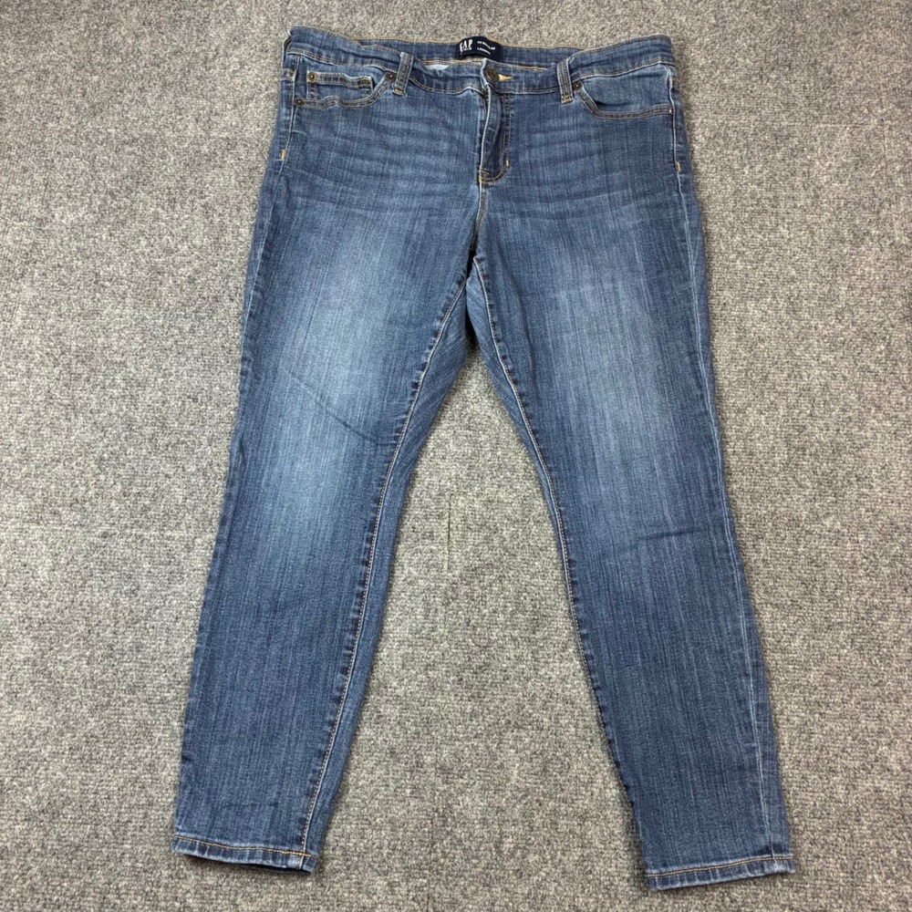 Gap Denim Legging Jeans Womens 32‎ Regular Medium Wash Blue Slim Fit 243-45